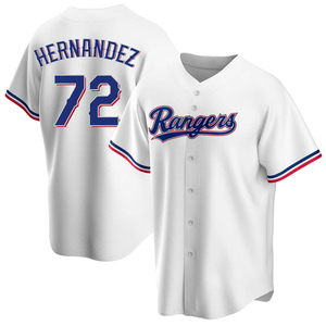 Texas Rangers Jonathan Hernandez Official Gray Replica Youth Majestic Cool  Base Road Player MLB Jersey S,M,L,XL,XXL,XXXL,XXXXL