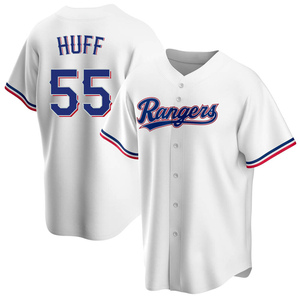 Sam Huff Autographed Signed Texas Rangers Baby Blue Jersey Auto JSA Xl 48