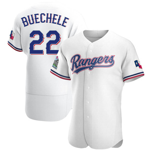 Texas Rangers Steve Buechele Red Authentic Men's Majestic Flex